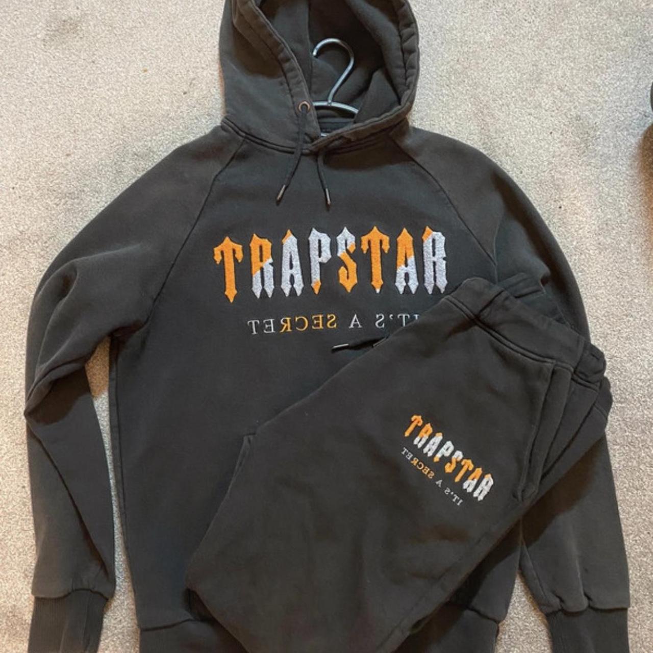 Trapstar Men's Black and Orange Jumpsuit | Depop