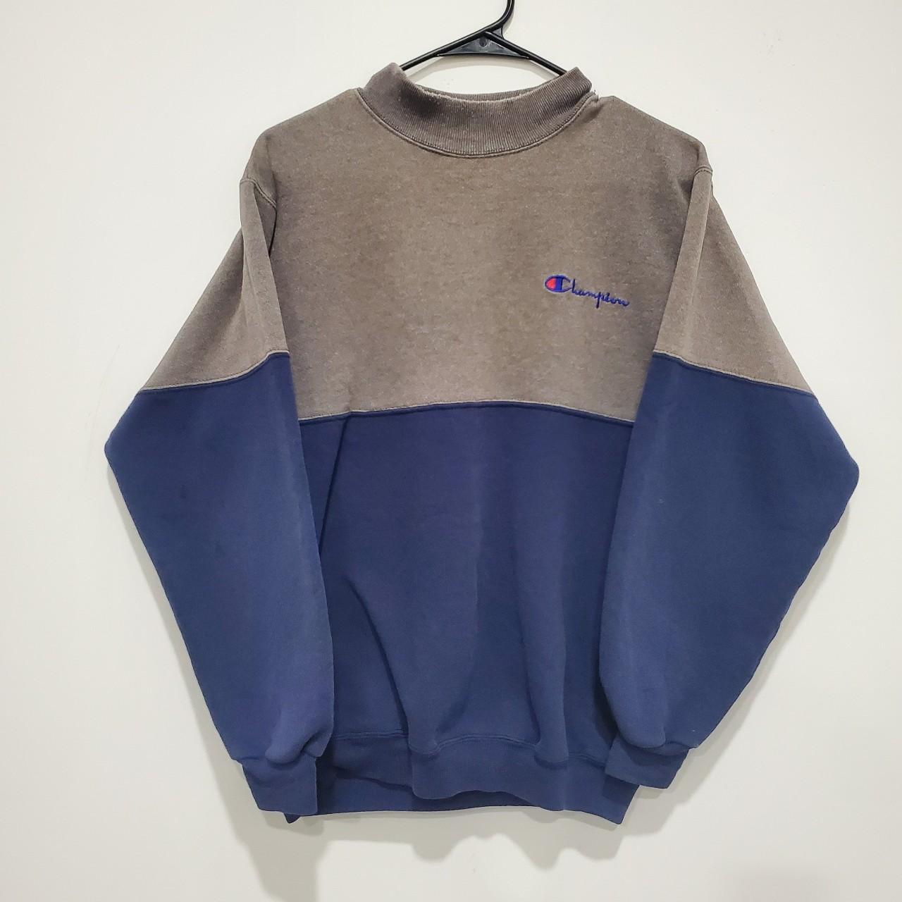 Vintage Champion Colorblock Sweatshirt Large 80s 90s