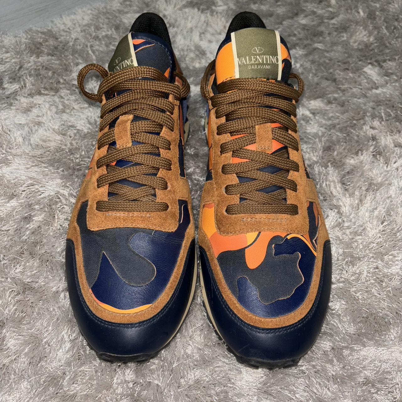 Men s Valentino trainers orange and blue camo Size 8.5