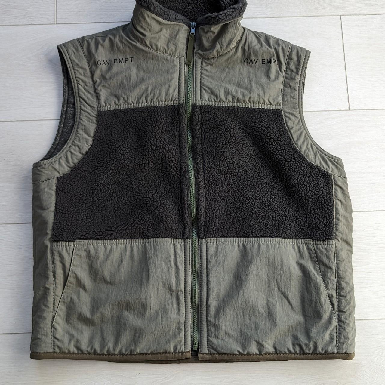 Amazing khaki Cav Empt Boa Fleece vest in a size