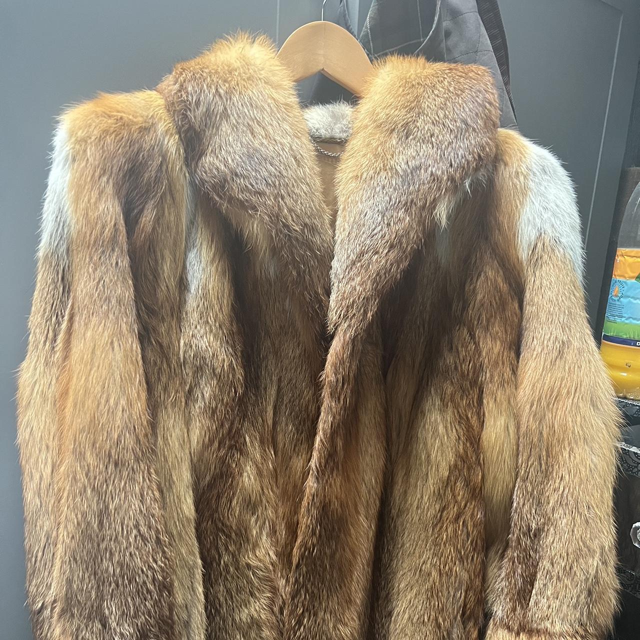 genuine vintage fox fur jacket #furcoat #vintage - Depop