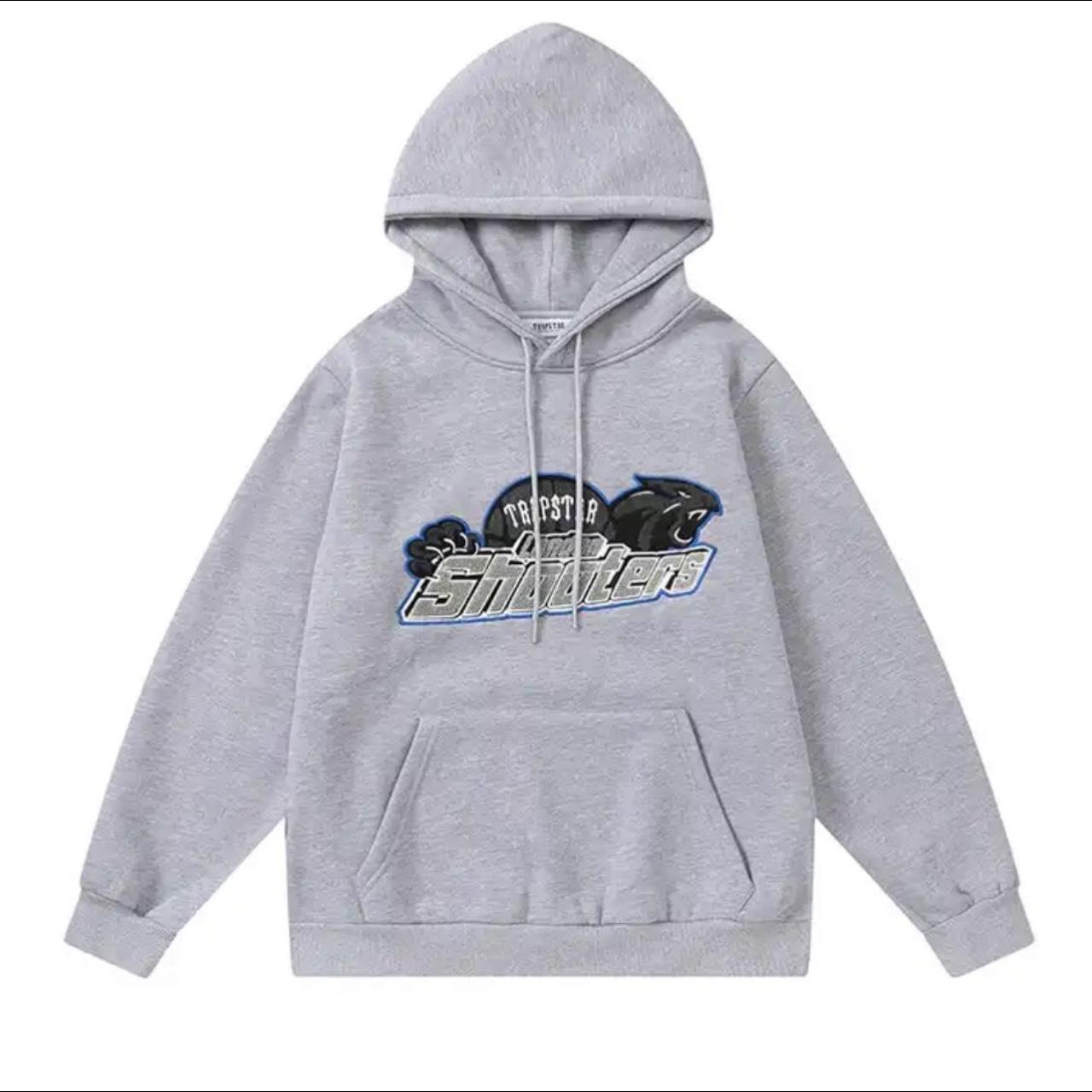 Trapstar Men's Grey Hoodie Depop