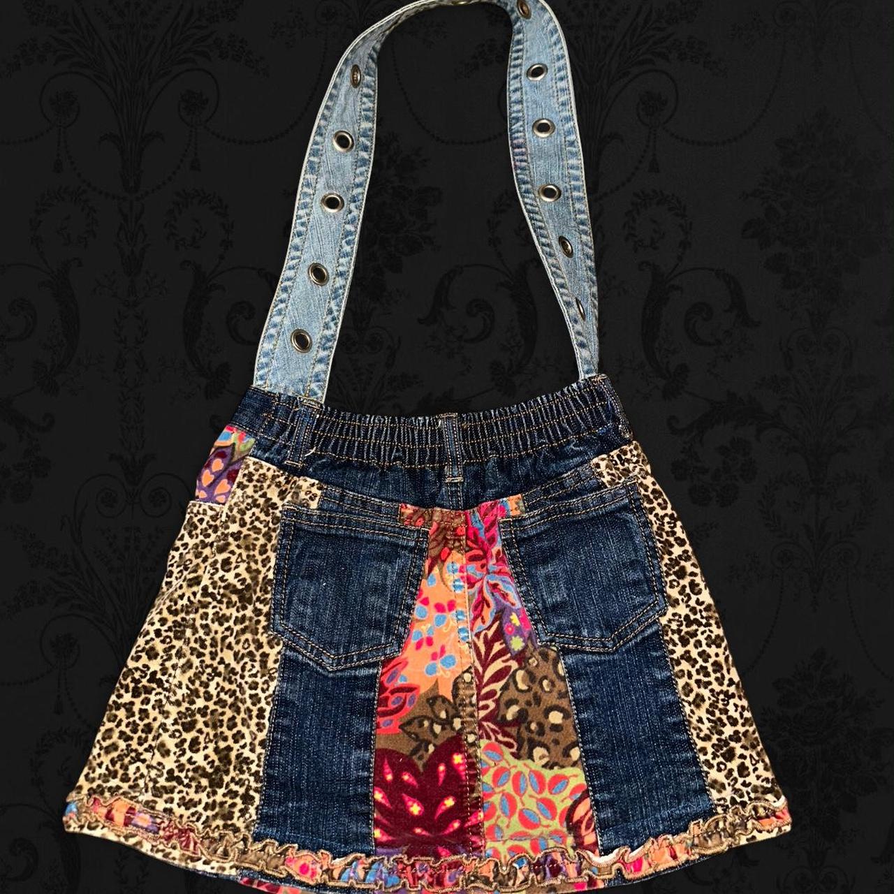 Women's Bag - Multi – Unique patchwork denim skir… - image 2