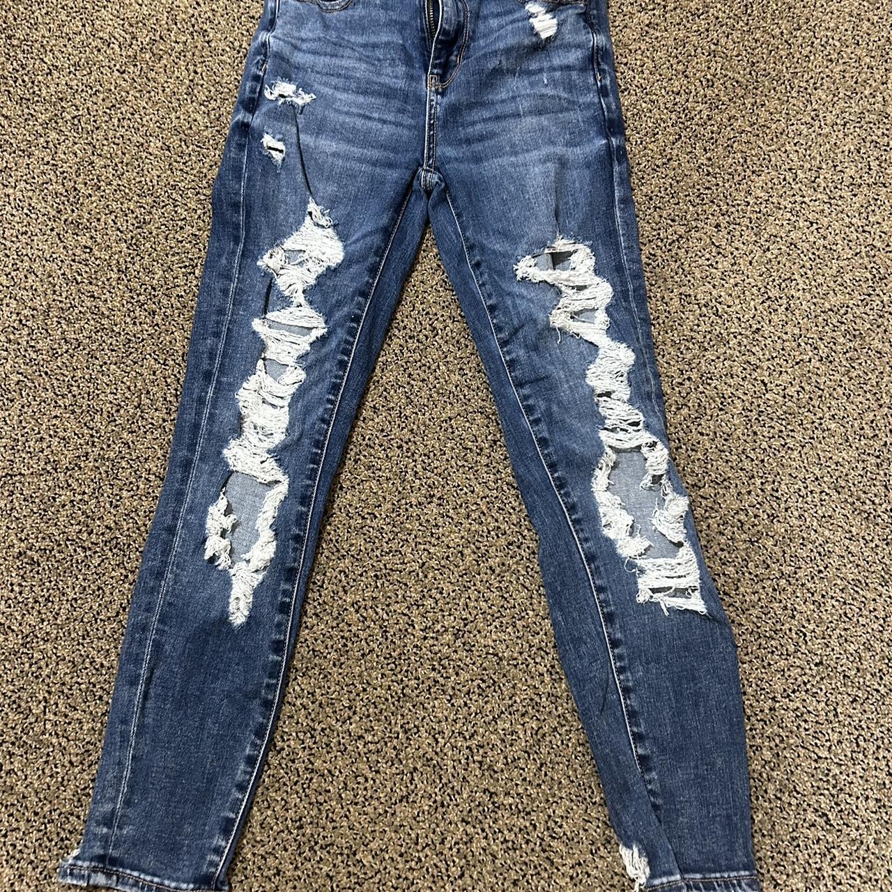 American eagle ripped jeans (worn once bought brand - Depop
