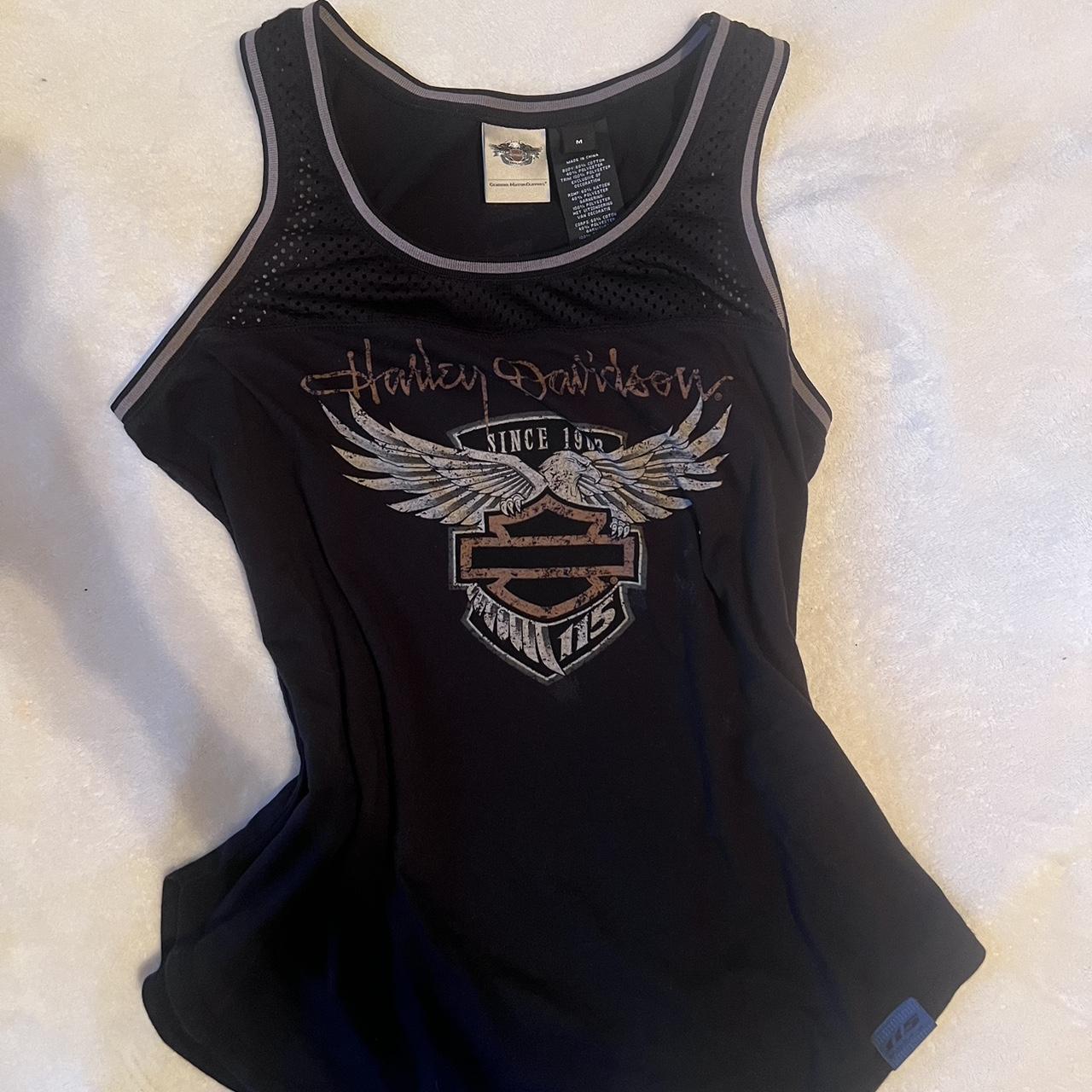 Sexiest Harley Davidson black and grey tank top.... - Depop