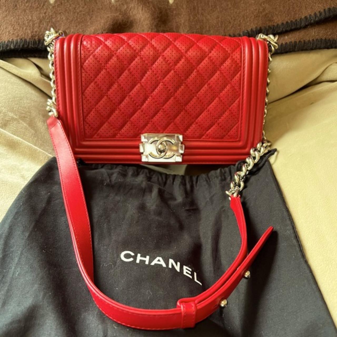 Gorgeous Chanel punching leather medium flap... - Depop