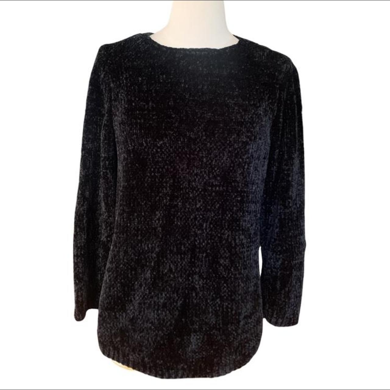 Super soft black chenille sweater Gorgeous J.Jill. Depop