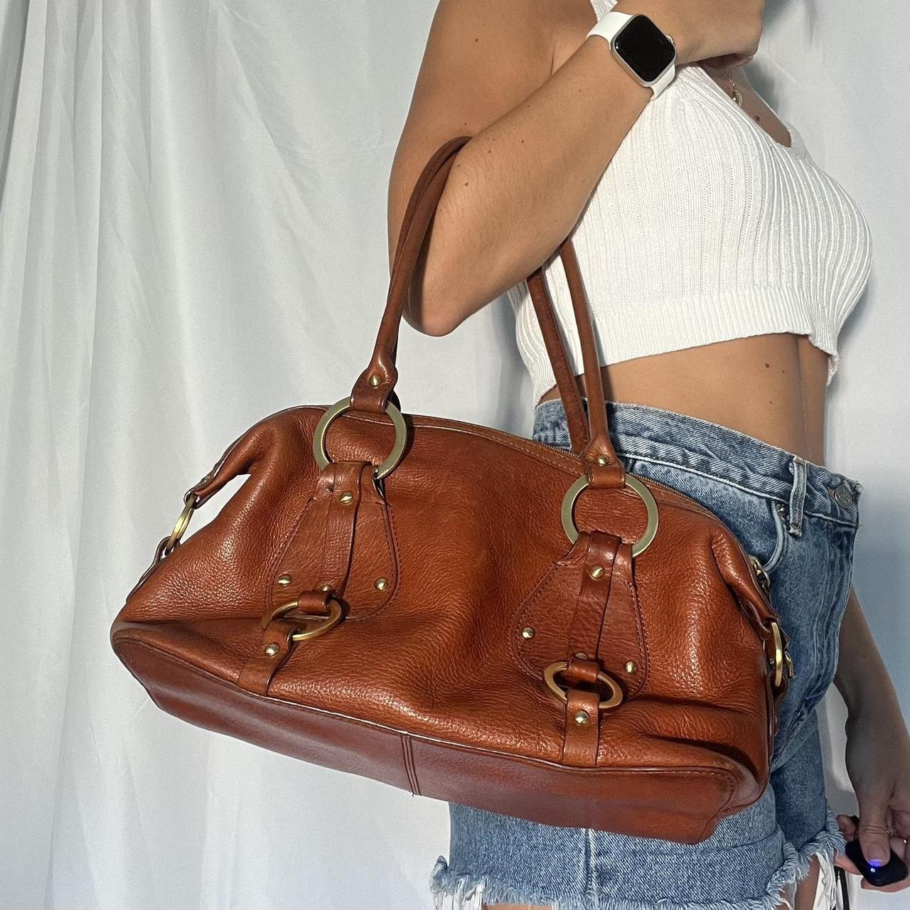 Vintage Etienne Aigner Leather Satchel Handbag Depop