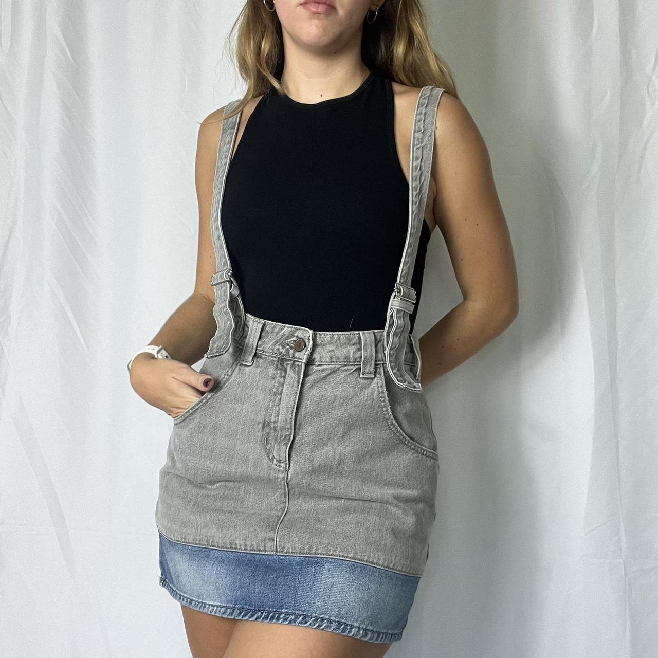 90s skirt shop with suspenders