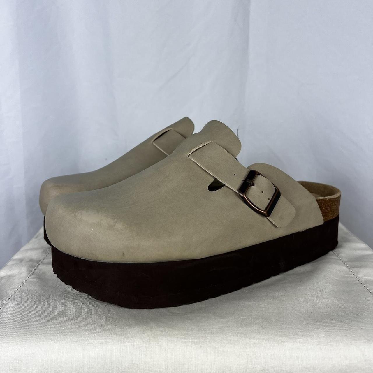 Women's Clogs - Tan/Cream - US 9.5 – Platform Clo… - image 1