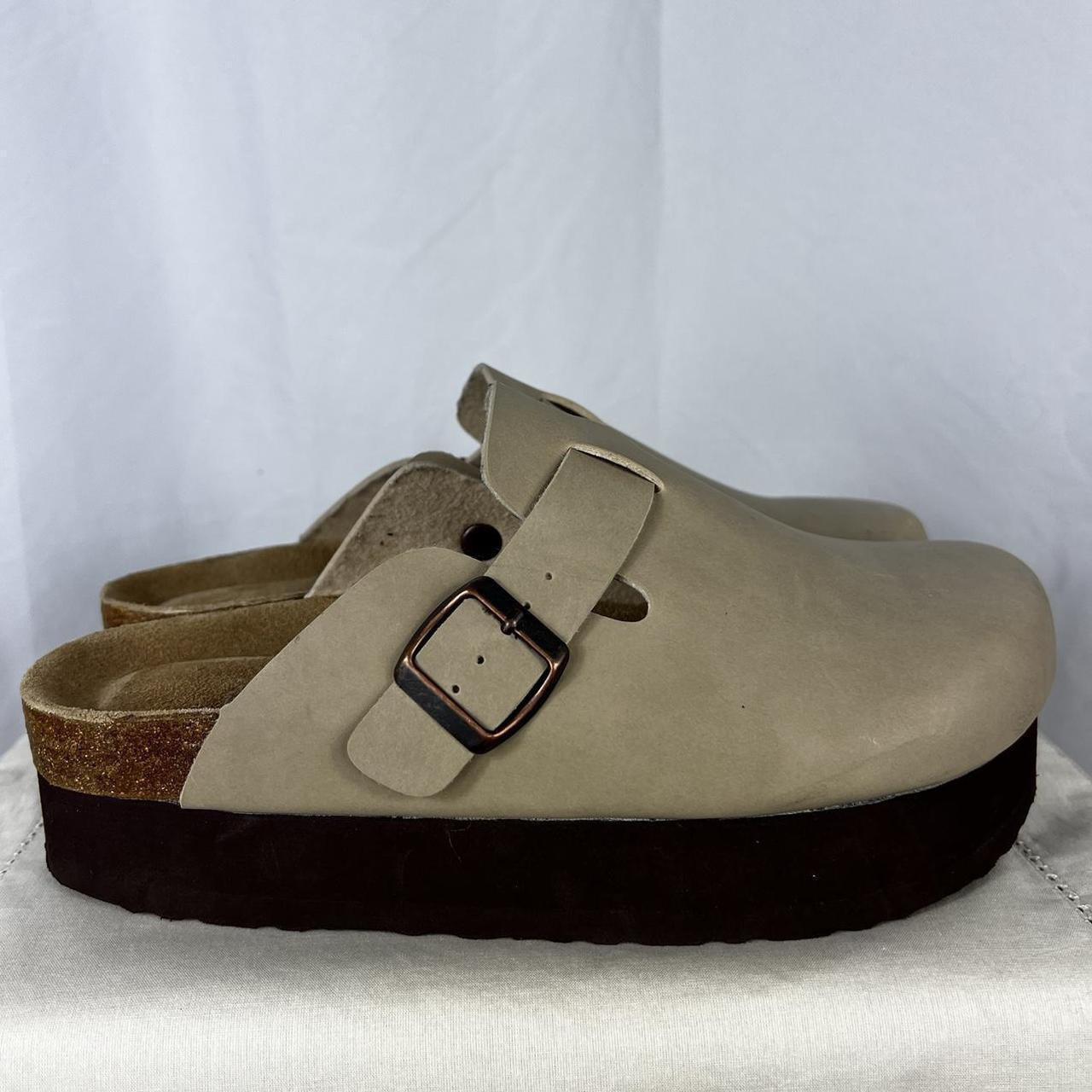 Women's Clogs - Tan/Cream - US 9.5 – Platform Clo… - image 4