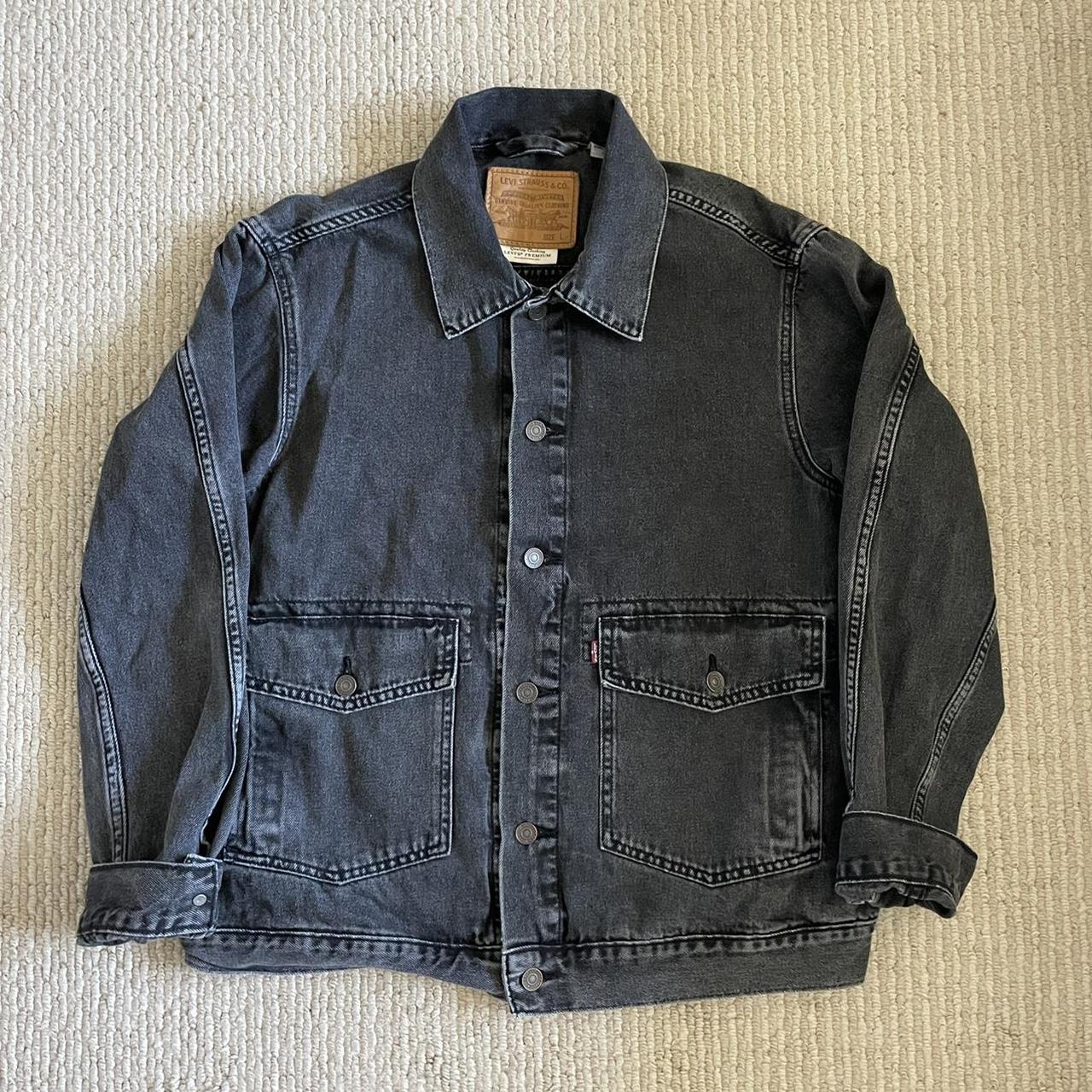 Levi’s At Work Trucker Jacket Gray Mens Large Used;... - Depop