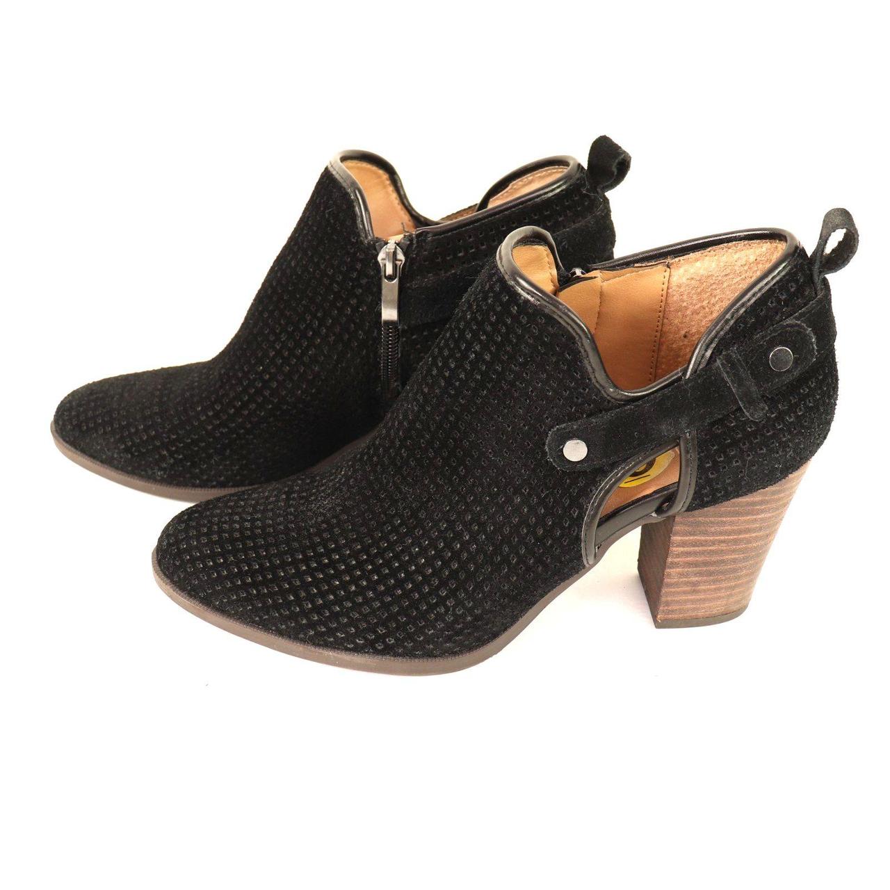 Franco sarto dakota perforated ankle booties best sale