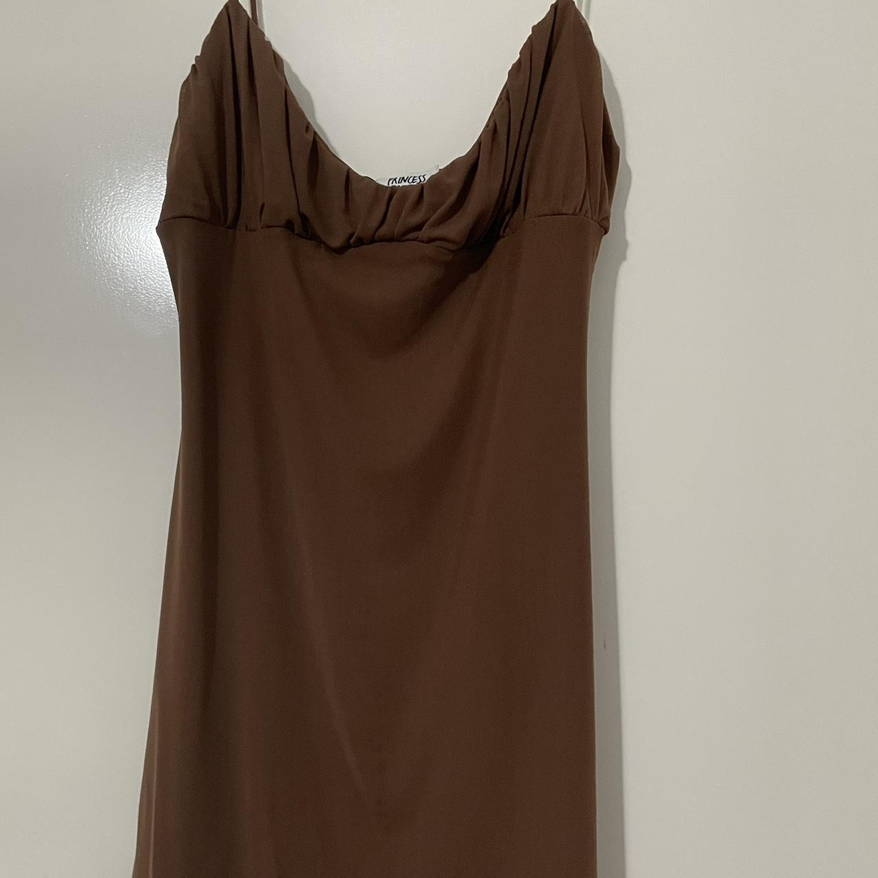 Princess Polly Bodycon Brown Mini Dress Worn a... Depop