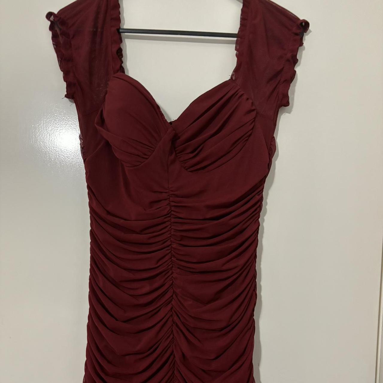 Beautiful red wine mini dress. Size 12 Stunning... Depop