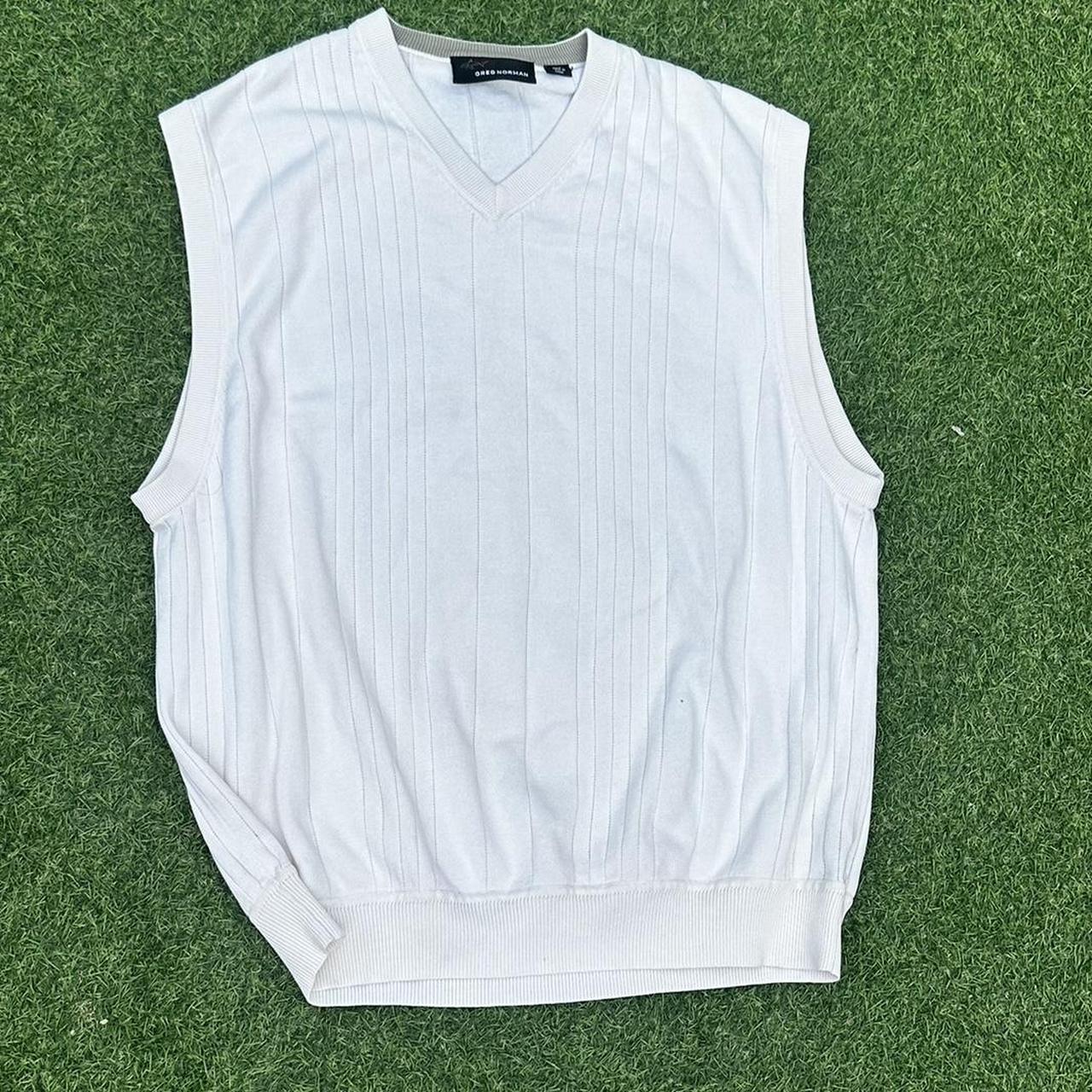 Greg Norman Collection Men's Sweater White XL – White striped