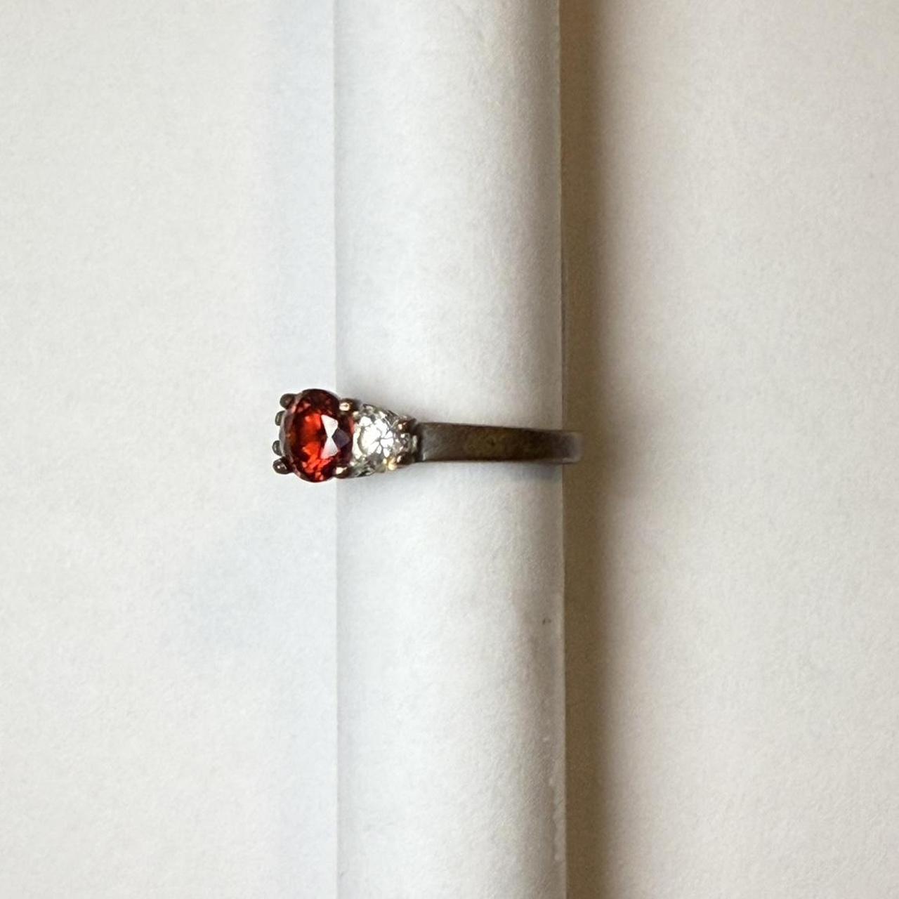 Women's Ring - Silver/Red – silver ruby ring -sil… - image 5