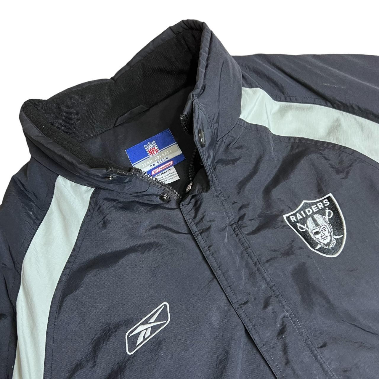 NFL Team Apparel Reebok VTG Double sided Raiders Jacket (See photos)