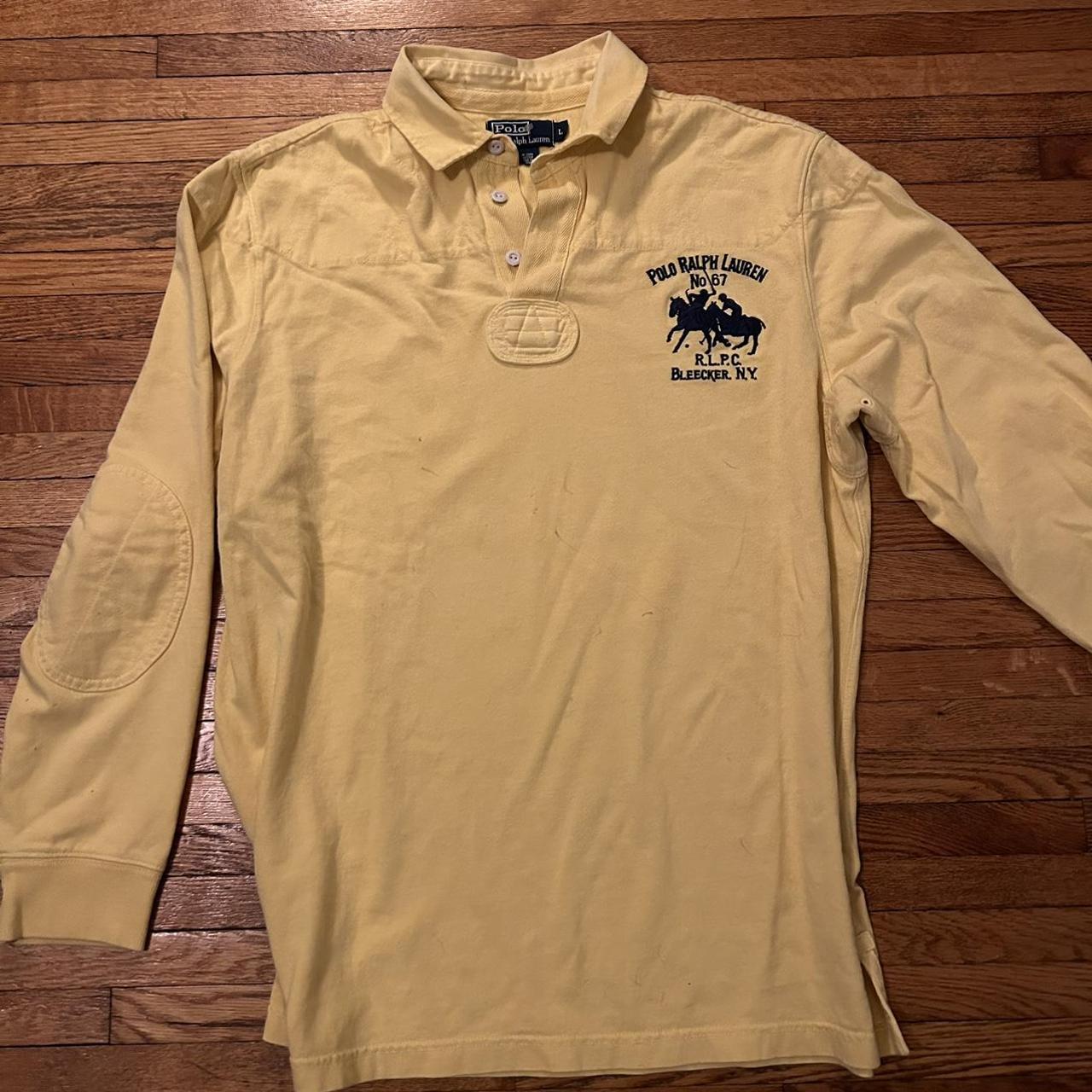 tan ralph lauren polo shirt