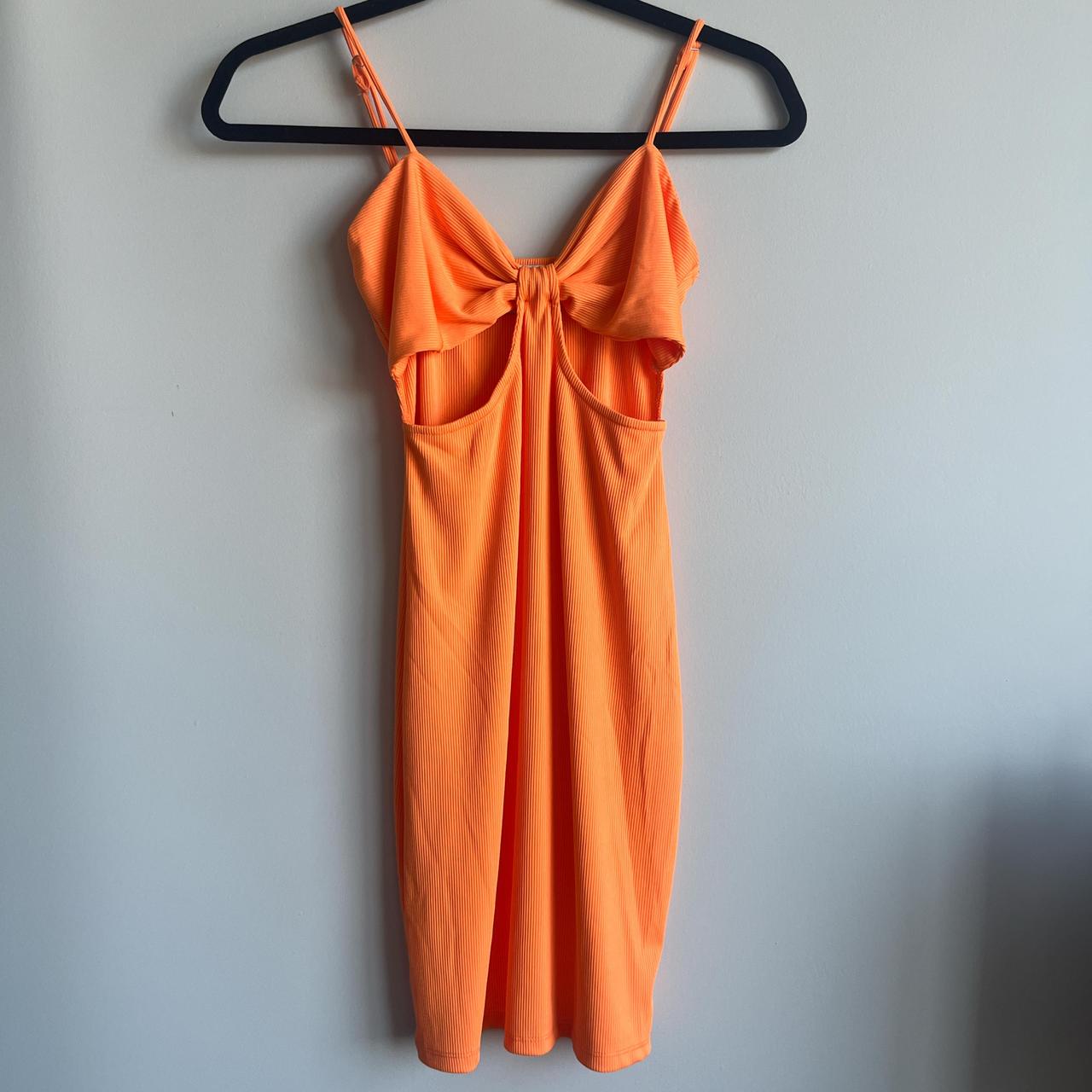 princess polly marissa mini dress orange / orange... - Depop