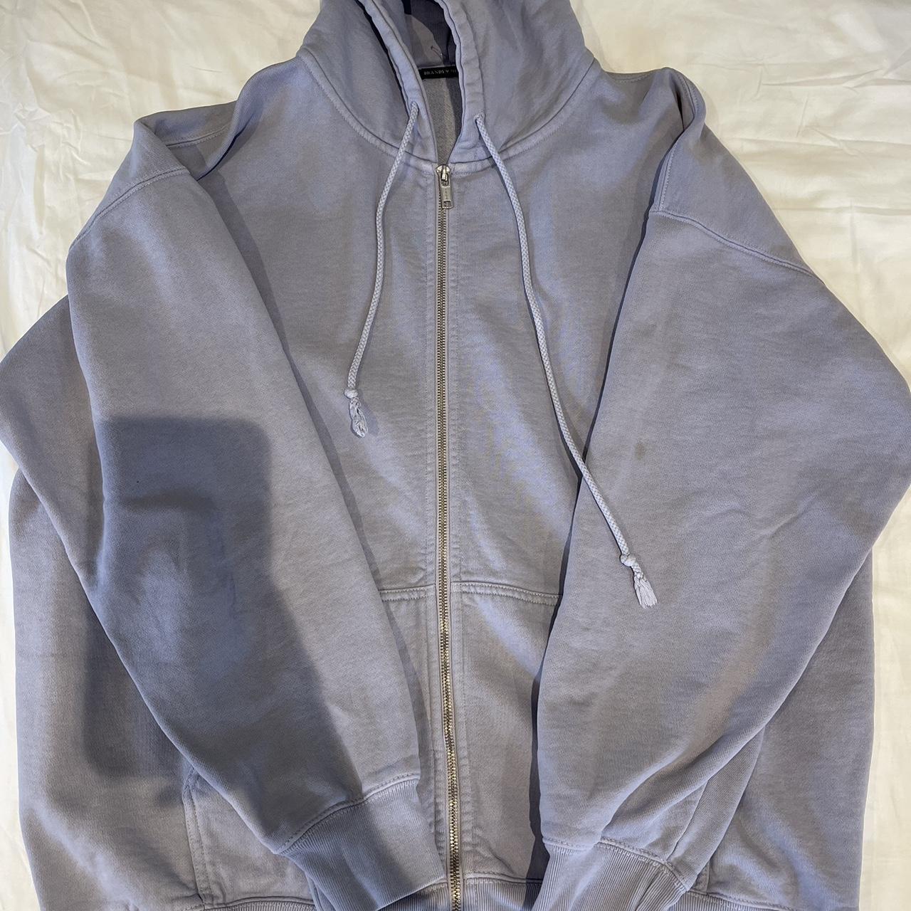 Brandy Melville Women's Blue Hoodie | Depop