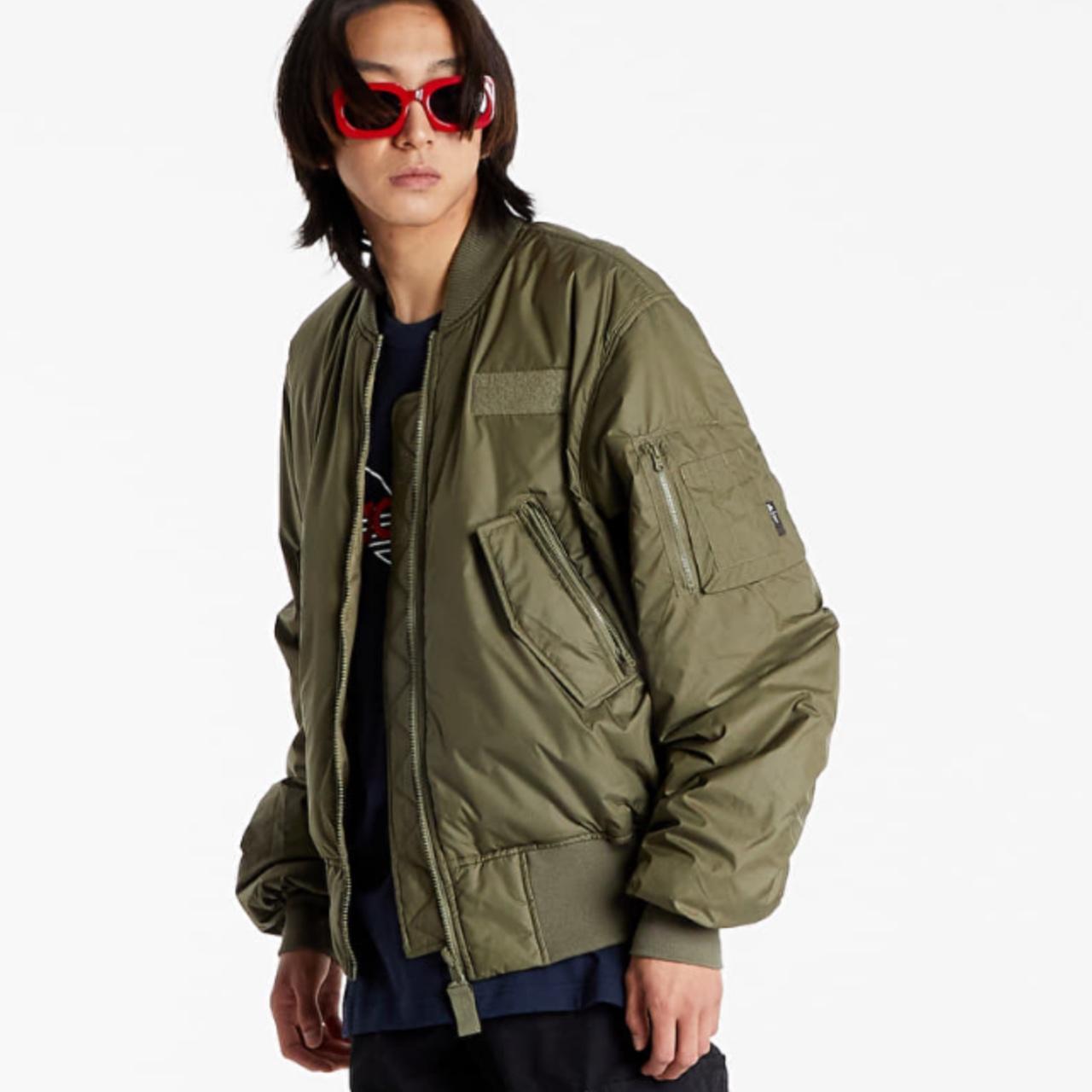 Adidas ma1 green bomber clearance jacket