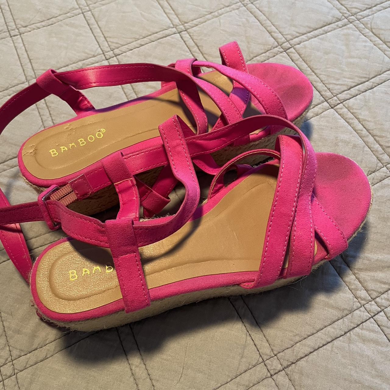 Women's Pink Sandals Depop