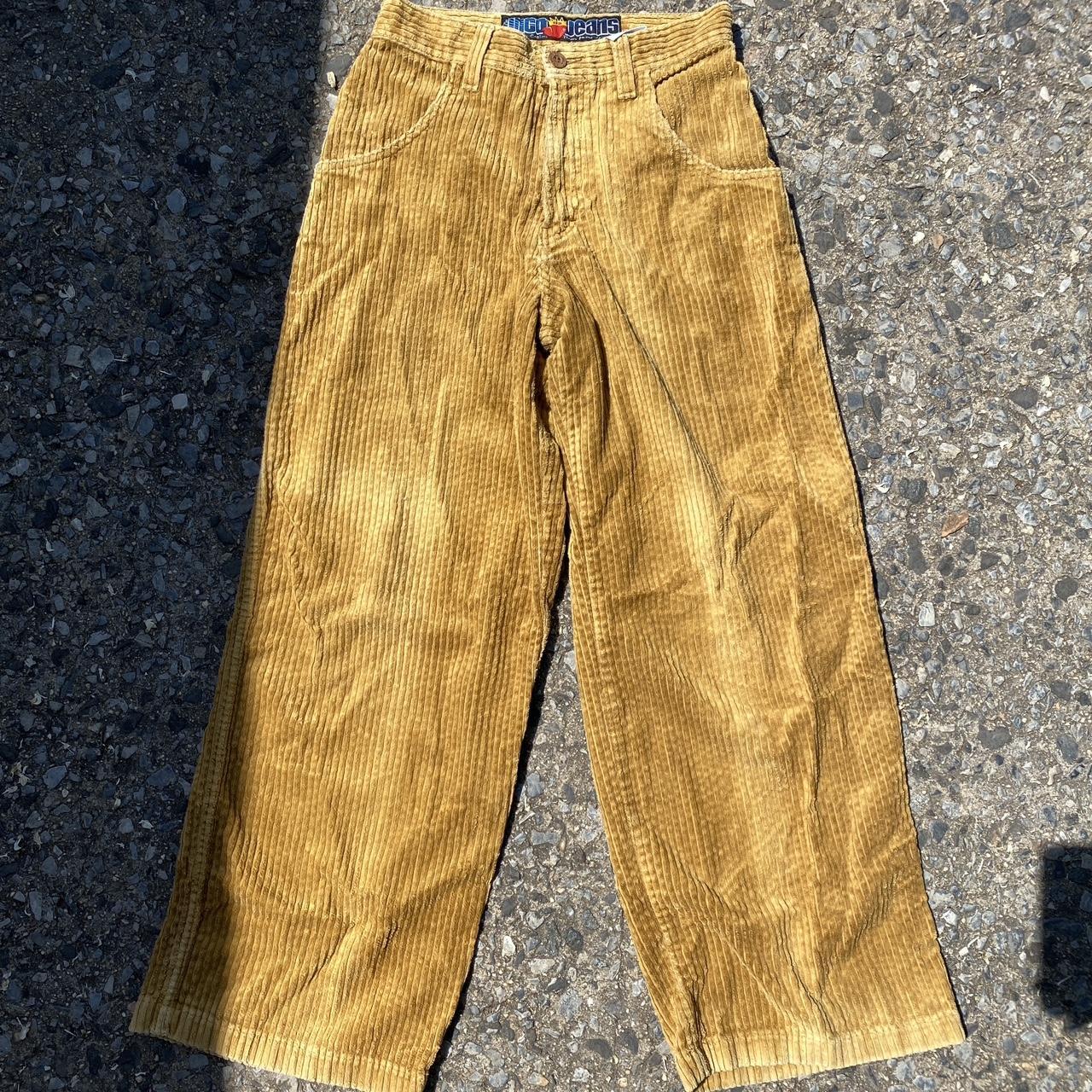 Vintage corduroy JNCO Pipes 90s Baggy Wide-Leg... - Depop