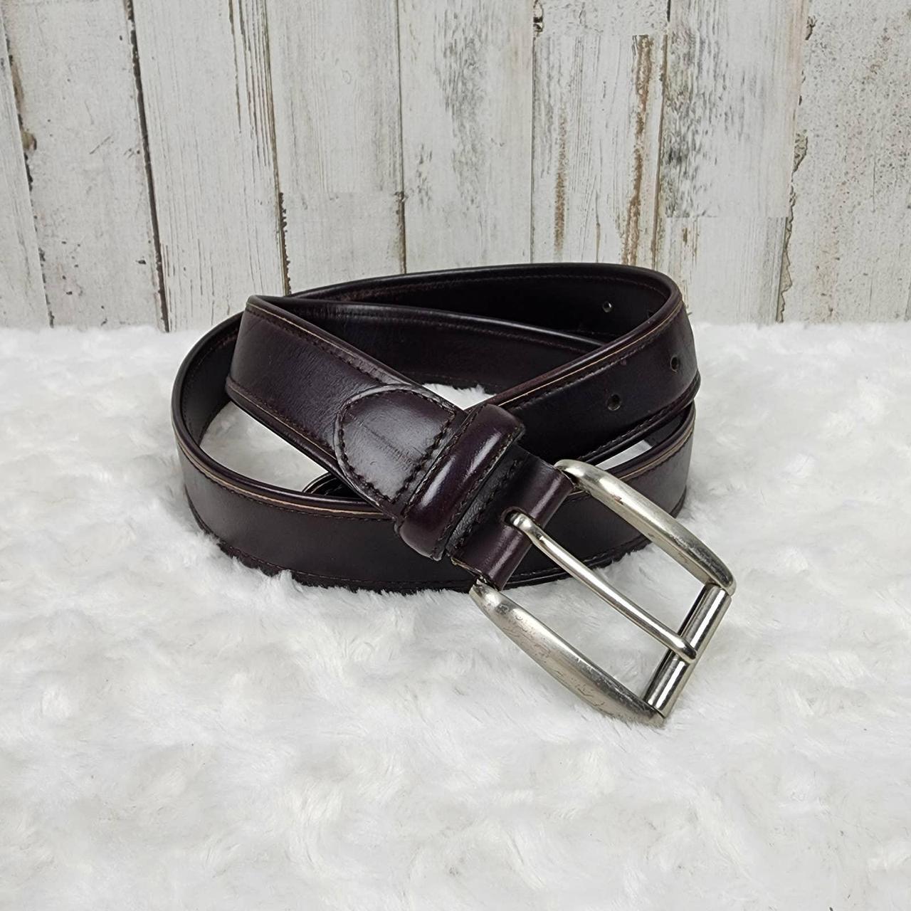 Cole Haan Leather Dark Brown Belt. Size 34 Depop