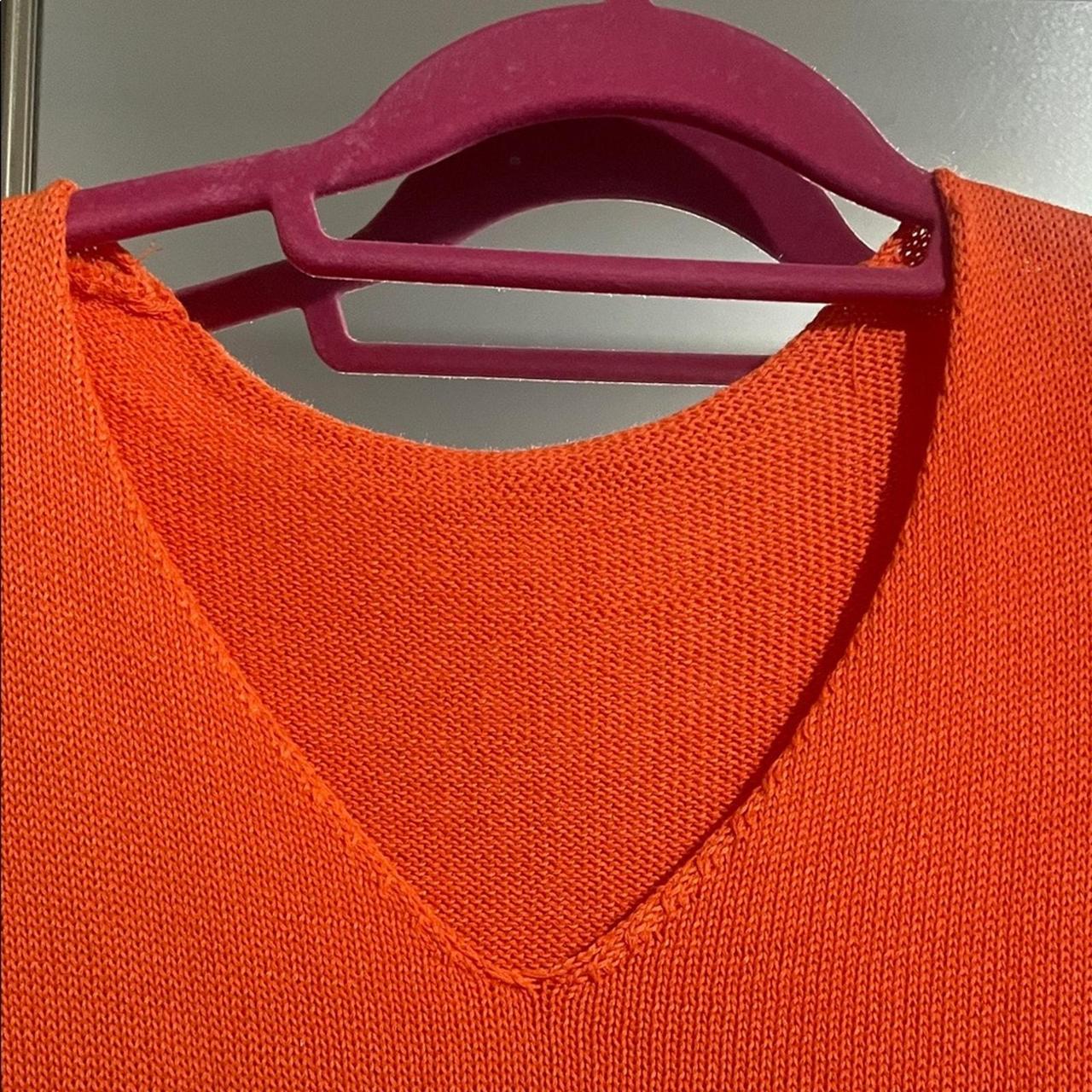 Source Unknown Women's Sweater - Orange/White - L… - image 6