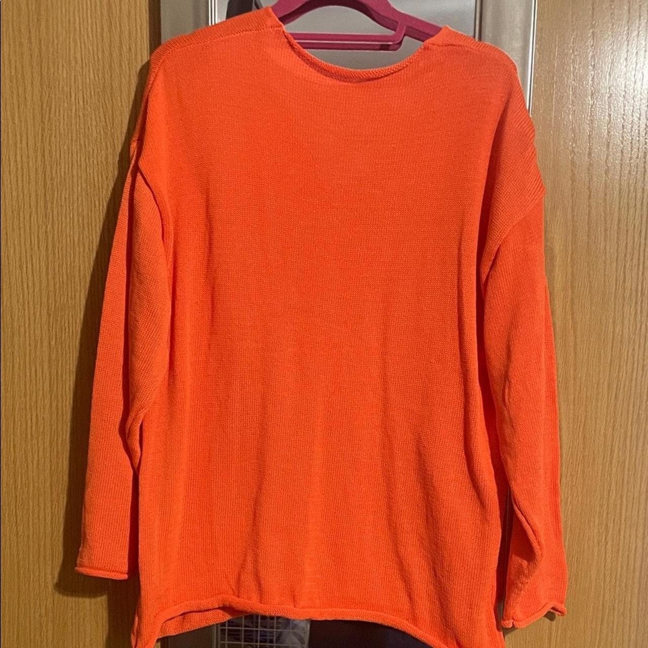 Source Unknown Women's Sweater - Orange/White - L… - image 7