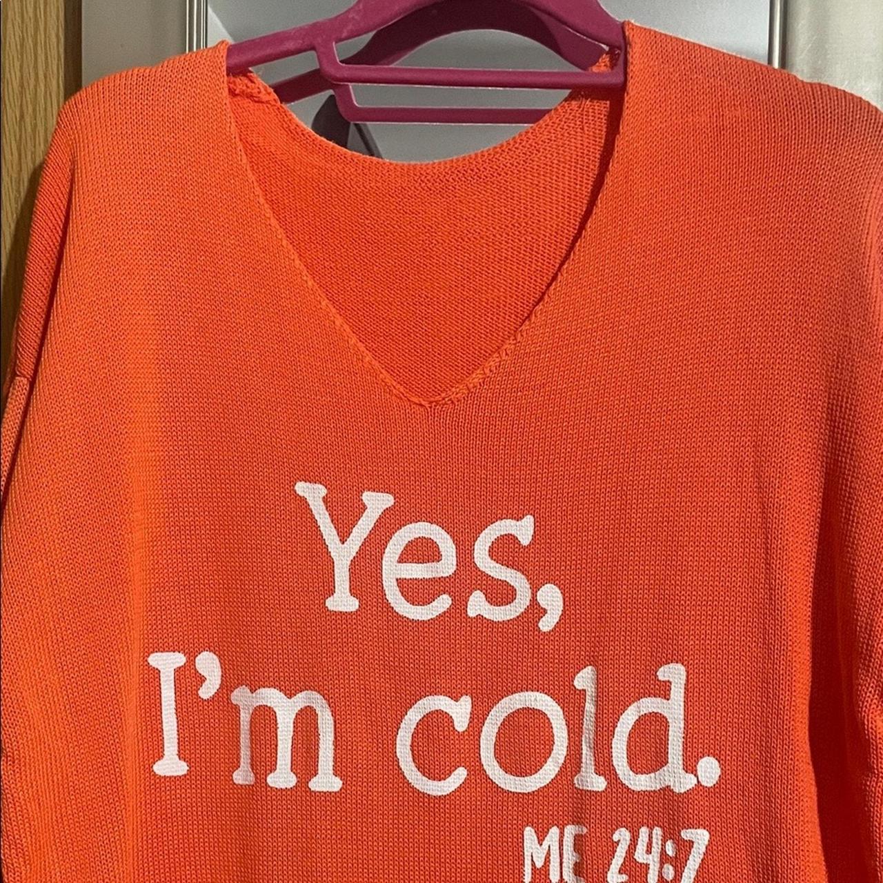 Source Unknown Women's Sweater - Orange/White - L… - image 3