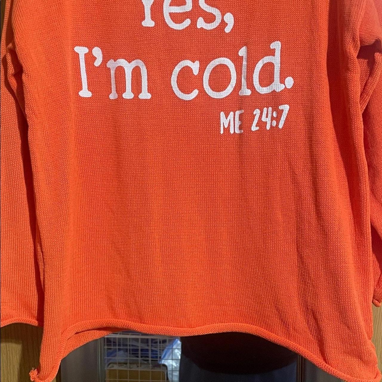 Source Unknown Women's Sweater - Orange/White - L… - image 4