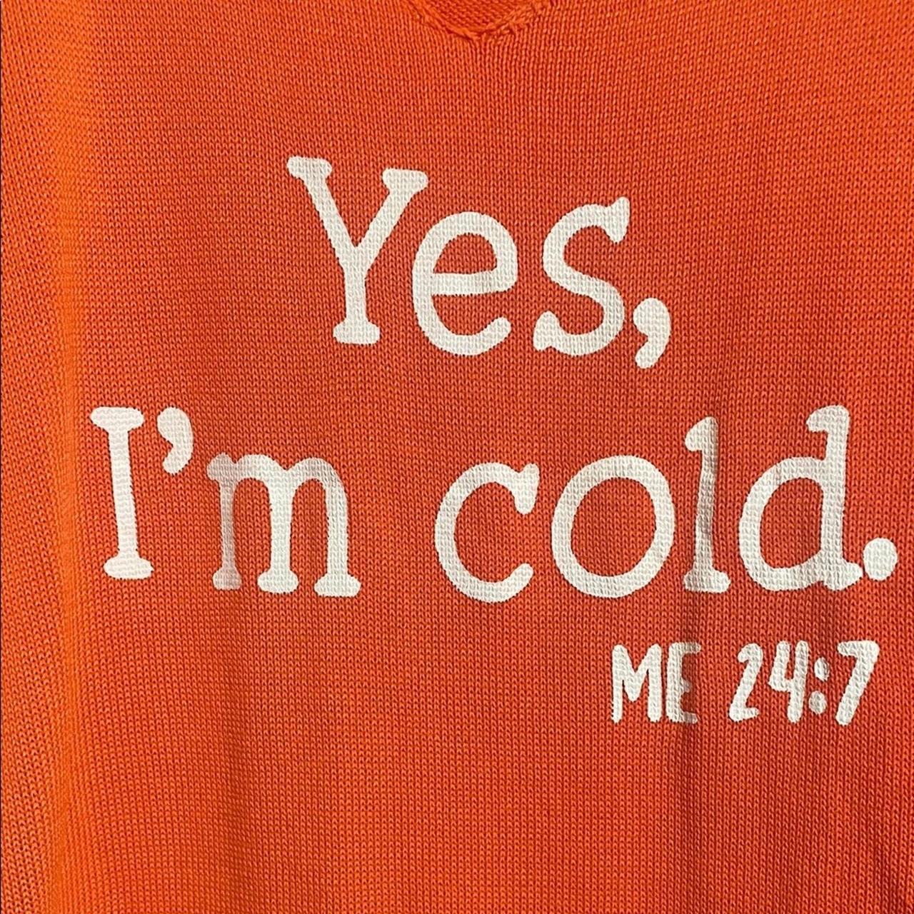 Source Unknown Women's Sweater - Orange/White - L… - image 2