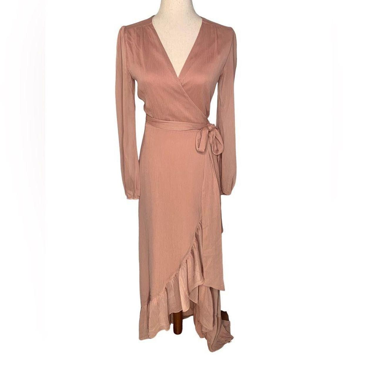 Wayf meryl long 2024 sleeve wrap maxi dress