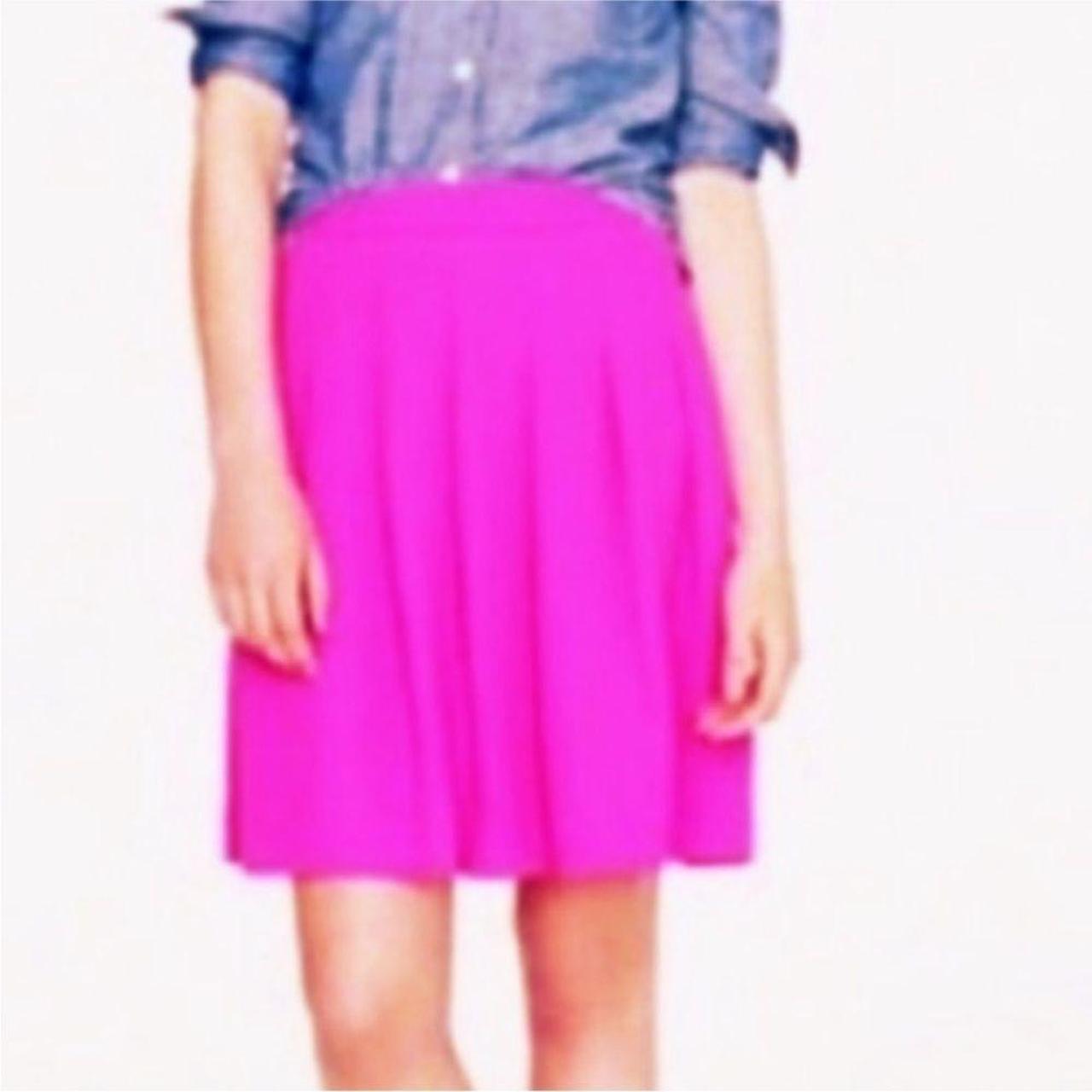 J crew outlet pink pleated skirt