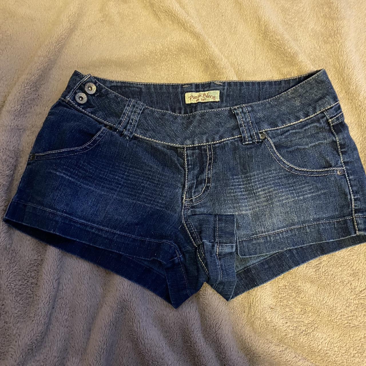 ‼️TAKING OFFERS‼️Vintage Paris blues shorts y2k grunge... - Depop