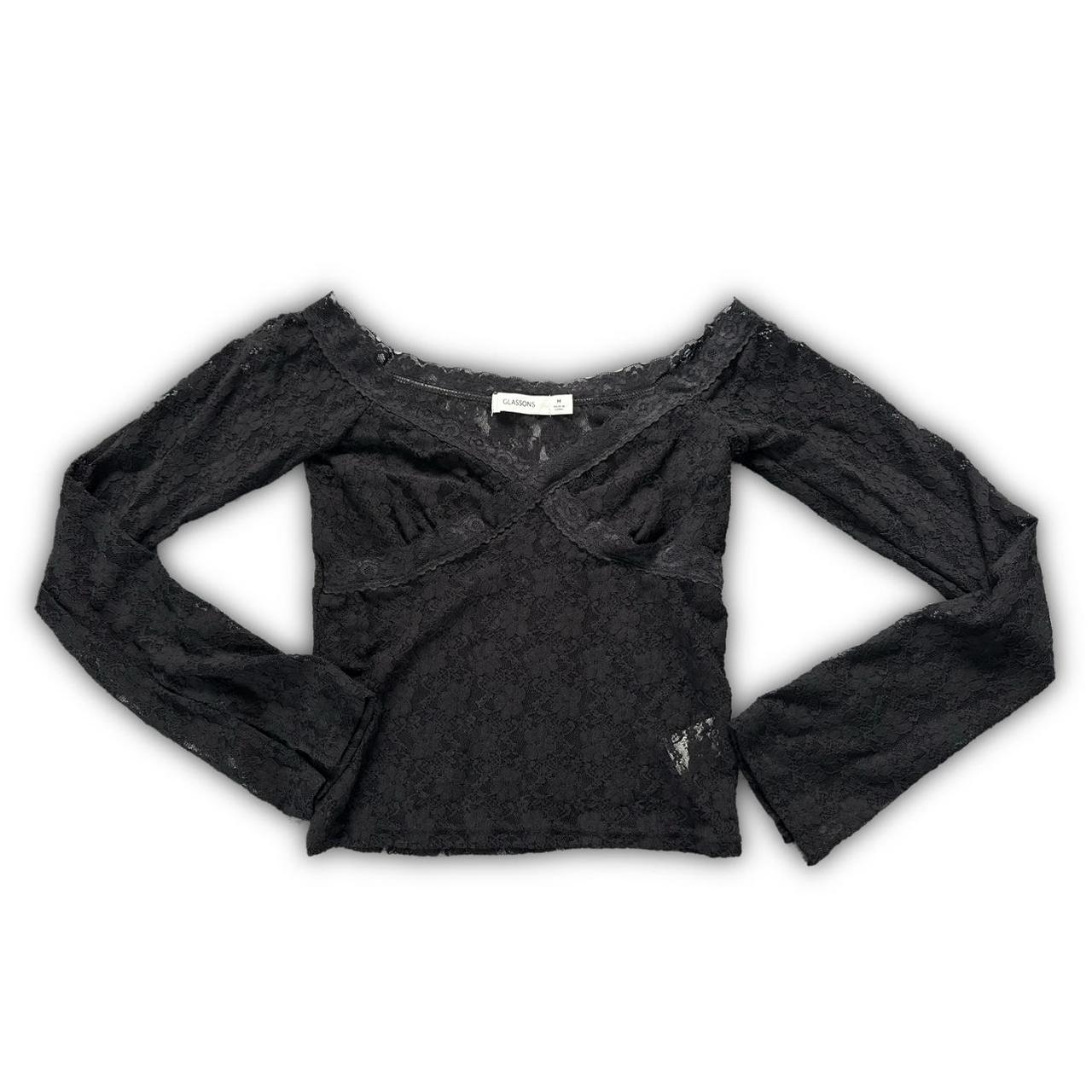 Glassons lace off the shoulder long sleeve top. Size... Depop
