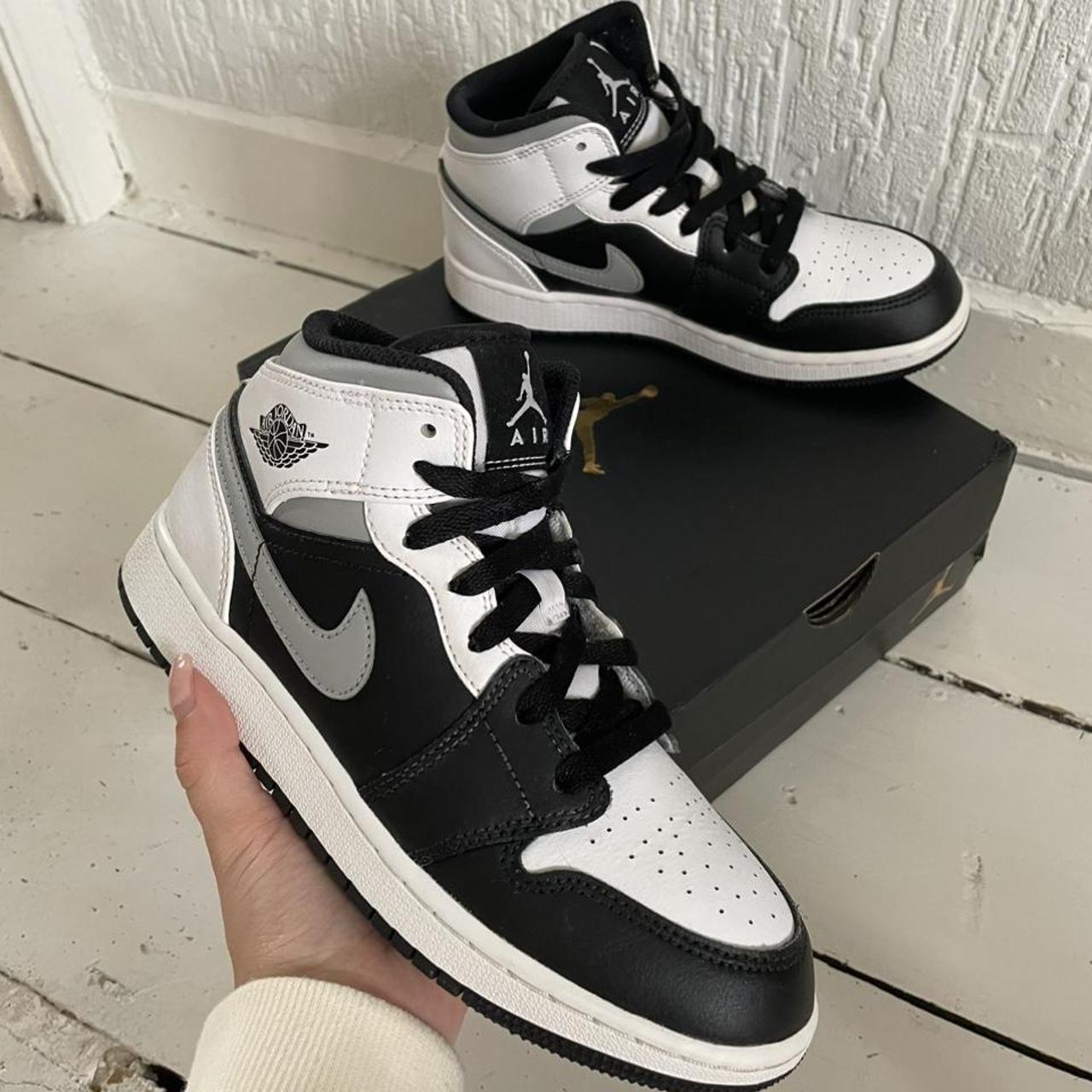 Genuine Air Jordan 1 mid smoke grey In mint... - Depop