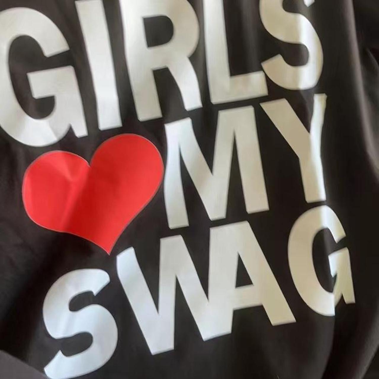 "Girls Love My Swag" Men's Casual Short Sleeve Crew... Depop