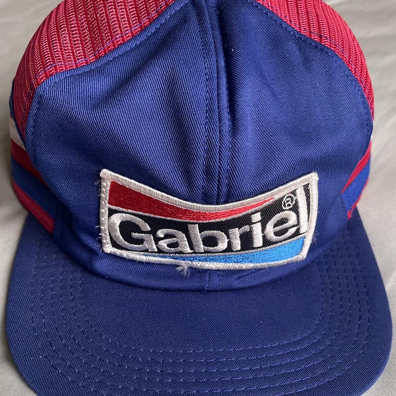 Vintage Gabriel Patch 3 Stripe mesh SnapBack... - Depop