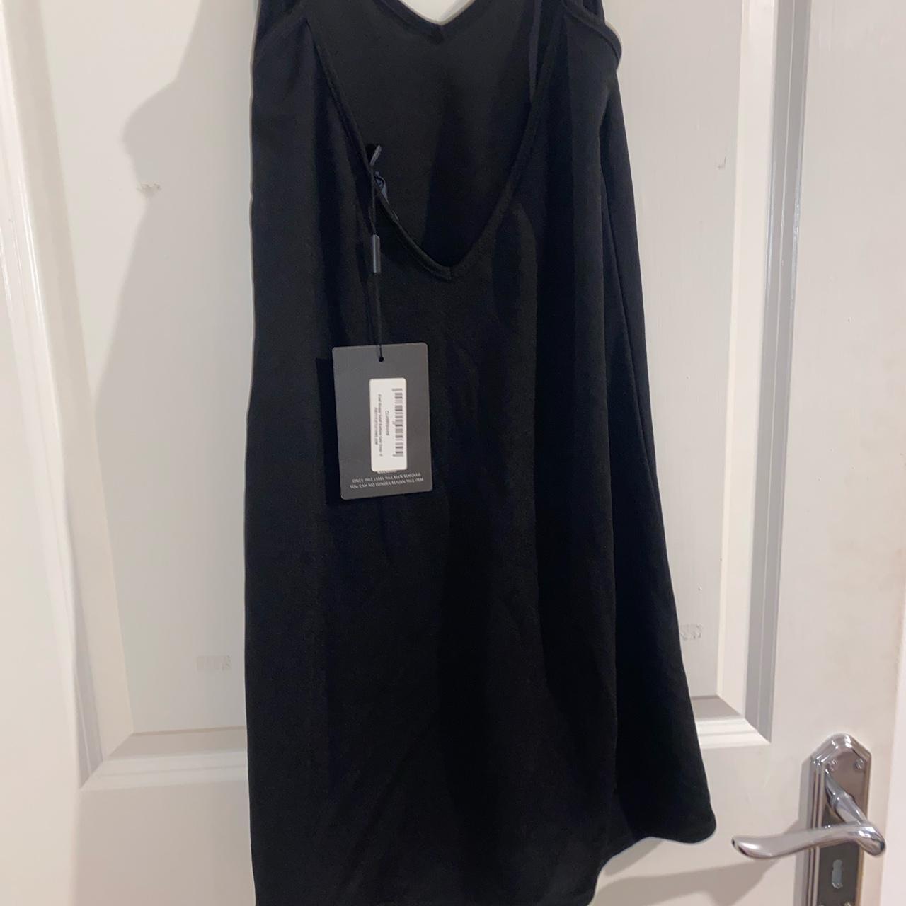 Black Strappy Detail Backless Cami Dress