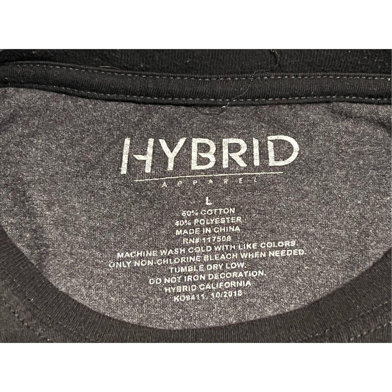Hybrid Apparel Black and Grey T-shirt (4)