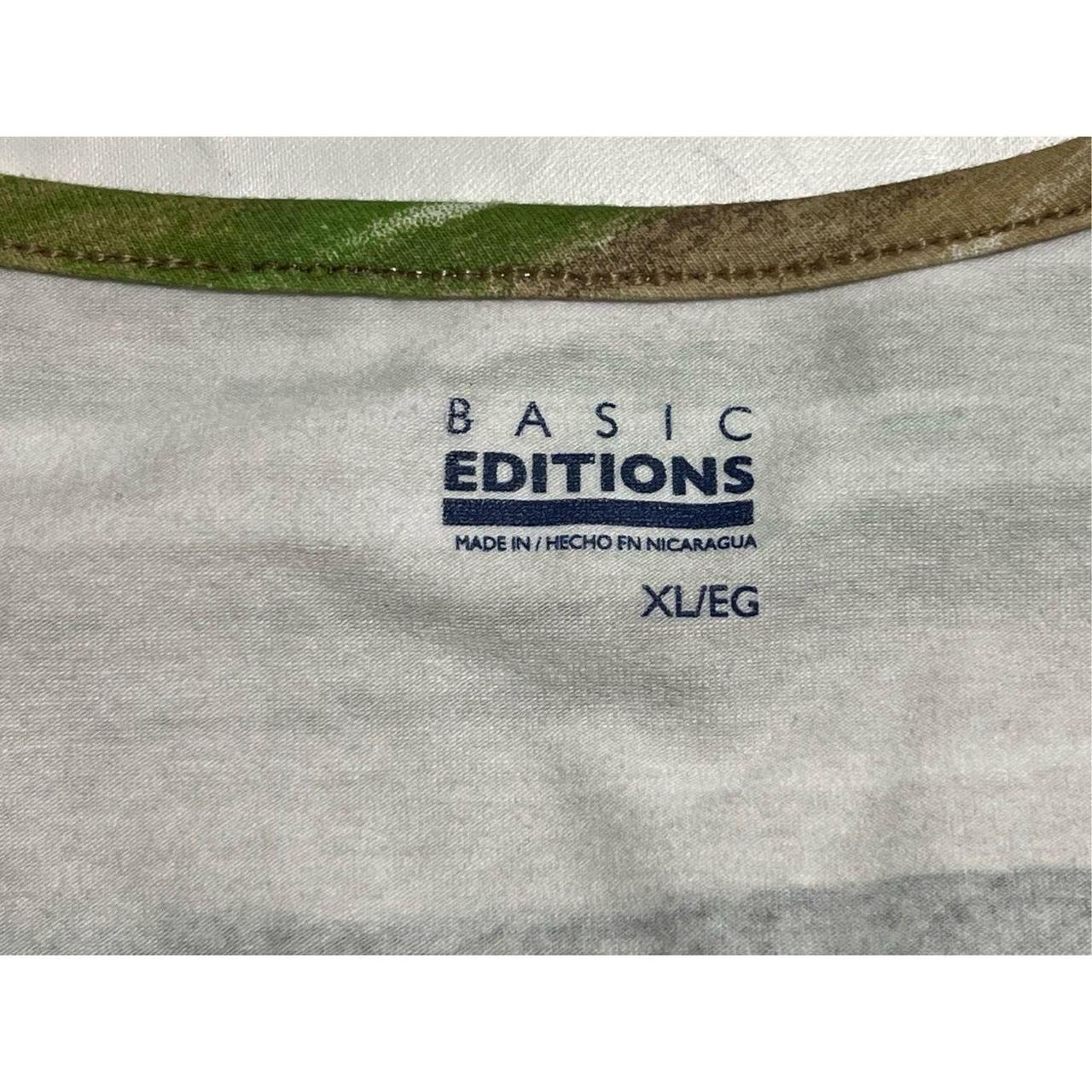 Basic Edition Womens V-Neck Pull Over Shirt Size