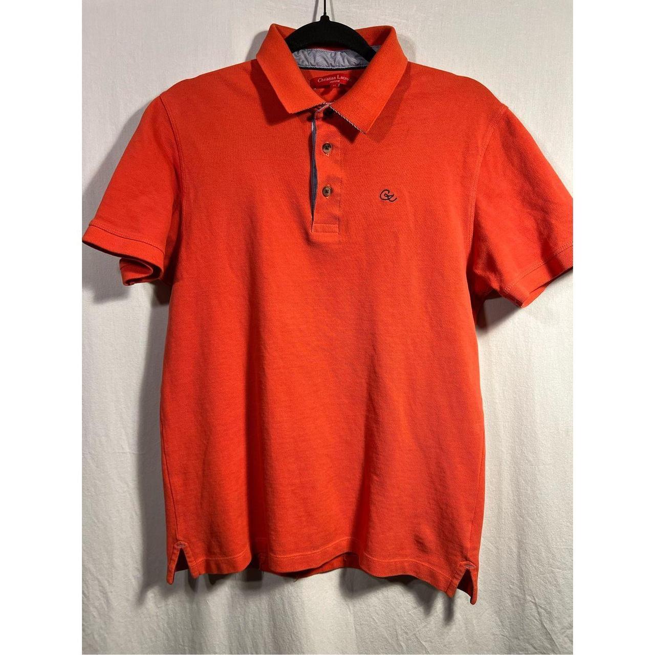Christian Lacroix Mens Polo Size Medium Orange in... Depop