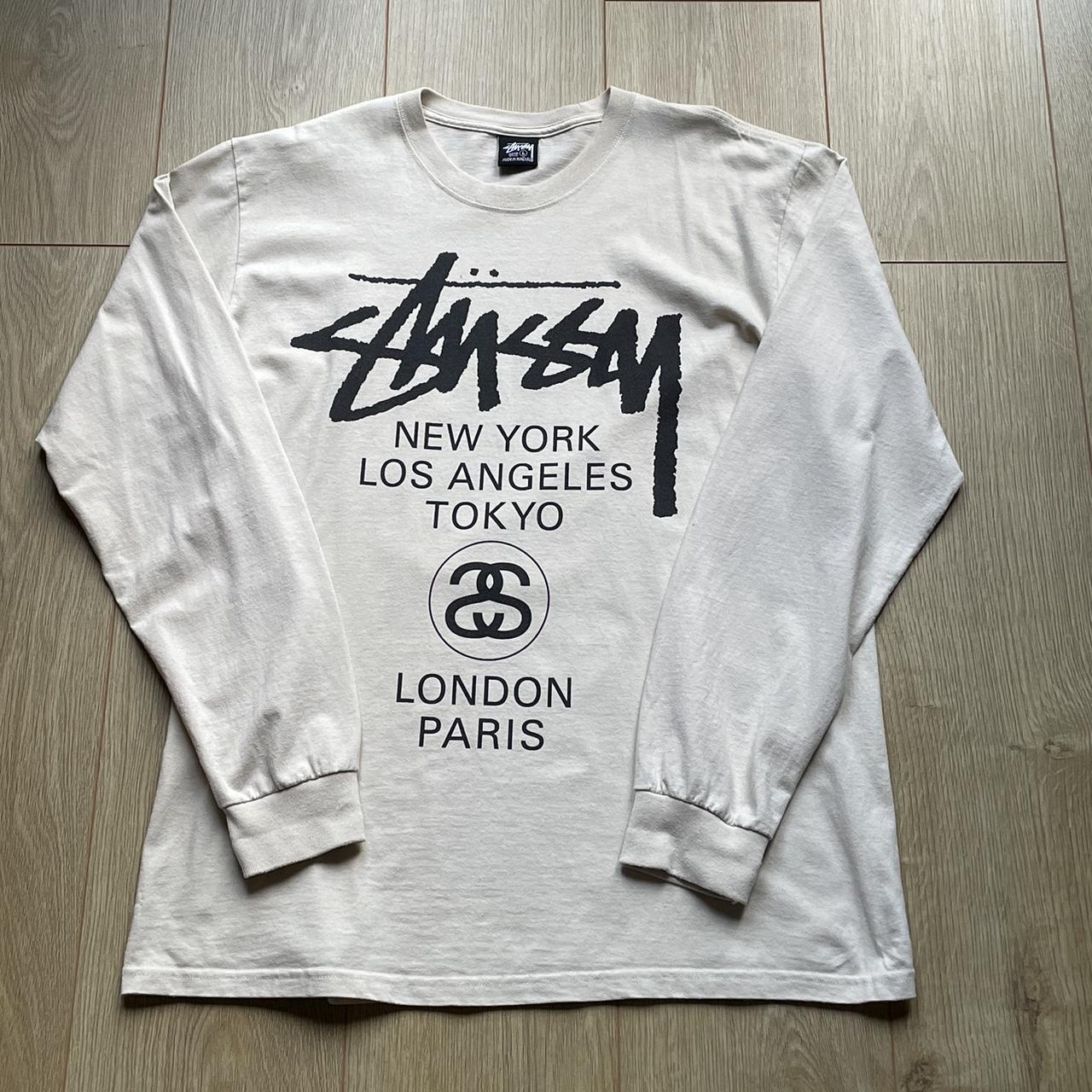 stussy long sleeve t-shirt - front and back print... - Depop
