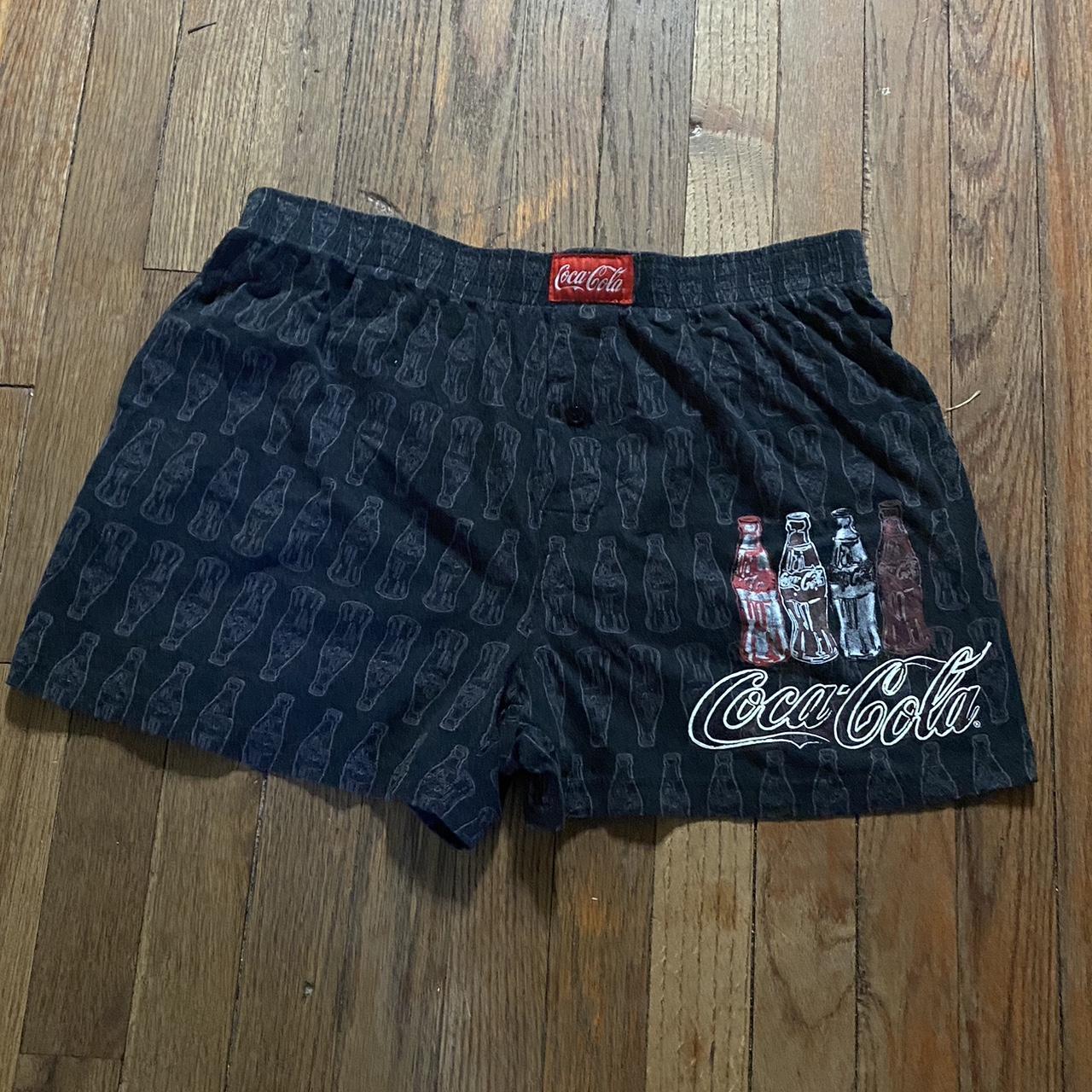 xl coca cola shorts in perfect condition - Depop