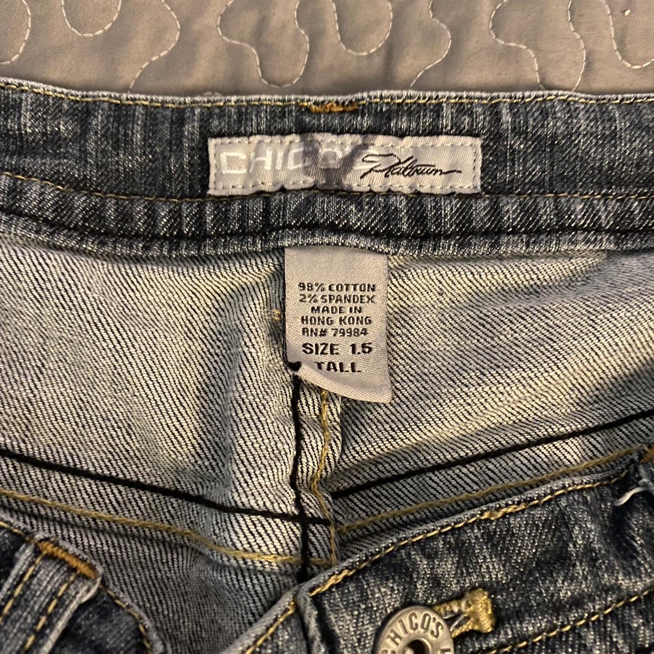 Chicos Womens Denim Jeans Size 1.5 RN 79984
