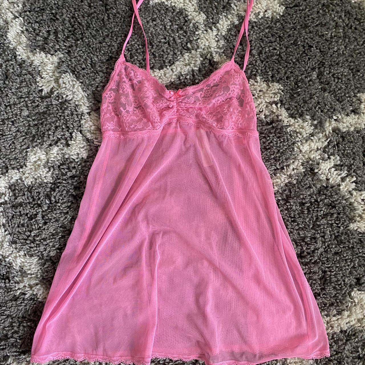 adorable victoria’s secret sheer pink lacy lingerie... - Depop