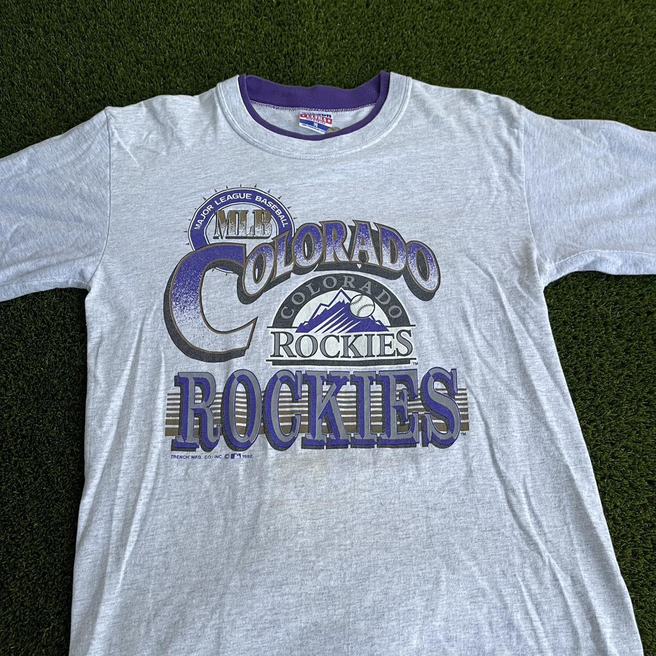 Vintage 90s Colorado Rockies Baseball Single Stitch - Depop